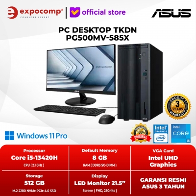 ASUS PC DESKTOP TKDN PG500MV-585X GRAY INTEL CORE i5-13420H 8GB 512GB WIN 11 PRO TANPA OFFICE NO OFFICE
