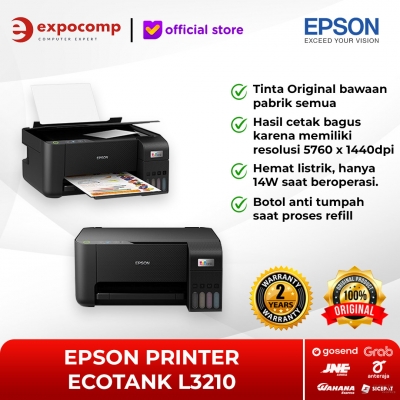 EPSON PRINTER ECOTANK L3210/ L3211 (TKDN) ALL-IN-ONE INK TANK PRINTER TINTA ORIGINAL EPSON