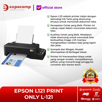 EPSON L121 PRINT ONLY L-121 L 121 ECO TANK - EPSON EcoTank PRINTER PENGGANTI L120 INFUS 4 WARNA