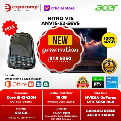 ACER NITRO GAMING V15 ANV15-52-56V5 CORE i5-13420H 16GB 512GB WIN 11 HOME + OFFICE HOME 2024