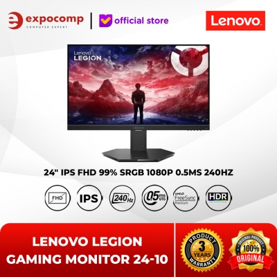 LENOVO LEGION GAMING MONITOR 24 INCH LEGION 24-10 IPS FHD 99% SRGB 1080P 0.5MS 240HZ FULL ERGONOMIC