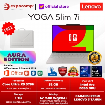 LENOVO YOGA SLIM 7i ULTRA AURA EDITION FIFA WORLD CUP 26 EDITION 14IPH11 39ID INTEL ULTRA X9-378H 32GB 1TB OLED TOUCH WIN 11 HOME + OFFICE HOME 2024 + LENOVO AI NOW
