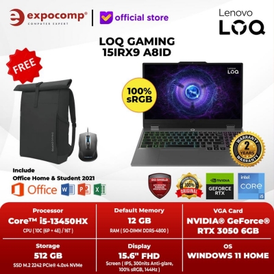 LENOVO LOQ GAMING 15IRX9 A8ID/ 6NID INTEL CORE i5-13450HX 12GB 512GB RTX3050 6GB WIN11+OH 2024